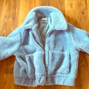 Blue fuzzy urban outfitters jacket